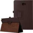 for Samsung Galaxy Tab A 10.1 with S Pen SM-P580 SM-P585 SM-P588 Smart Cover, Ultra Slim Folio Stand Lightweight Sleep/Wake Up Leather Case for Tab A 10.1 2016(with S Pen) P580 P585 (Li-Brown)