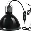 LUCKY HERP Reptile Light Fixture 250W (No Temperature Control Function), Aluminum 8.1inch Dome Reptile Lamp Fixture, Reptile Heat Lamp Fixture for UVB Bulb Basking Heat Bulb