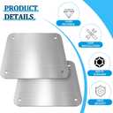 Bememo 1 Pcs Outboard Transom Reinforcement Plate, 0.2" Thick, Durable Aluminum Transom Support Plate Fit for Most Outboard Motors, Corrosion Resistant