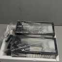 Outdoor Wall Light Fixtures, Exterior Waterproof Wall Lanterns, Porch Sconces Lighting with E26 Sockets & Glass Shades, Modern Matte Black Outside Lights for Patio Front Door Entryway Garage, 2-Pack