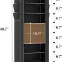 LANTEFUL Narrow Shoe Rack with Cover 10 Tier Tall Shoe Rack Organizer Large Capacity Shoe Shelf Storage 18-22 Pairs Space Saving Free Standing Shoe Storage Organizer for Closet, Entryway, Dorm, Black
