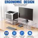 Novabright 40" Extra Long Acrylic Monitor Stand Dual Monitor Riser