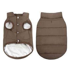 ASENKU Dog Winter Coat - Waterproof Windproof Dog Jacket, Warm Snowproof Doggie Puffer Vest for Cold Weather, Lightweight Snow Coats for Small Medium Large Dogs (2XL)