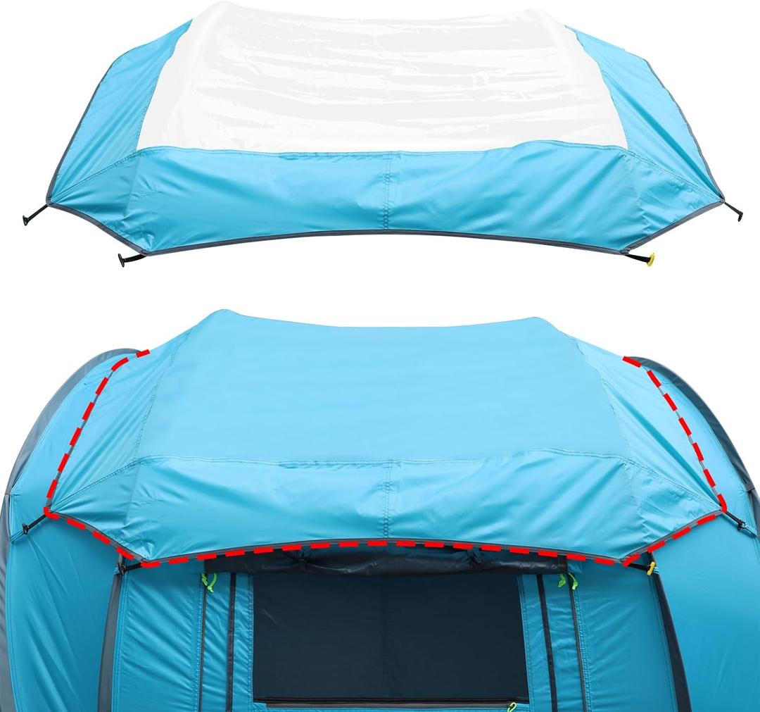 Transparent Tent Tarp Replacement for Ayamaya 4 Person Pop up Tent,Clear Part of Camping Rain Tarp Over Tent 3.7 * 3.4ft,Wide Field of View in Rainy Days/Moonlit Night/Stargazing/Beach/Camping