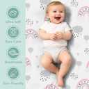 3 Pack Crib Sheets for Girls Fitted Crib Sheets for Standard Crib Mattress and Toddler Mattress, Ultra Soft Breathable Washable Polyester, 28x52inch, Pink & Grey Heart