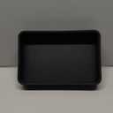 PU Leather Valet Tray Organizer, Modern Nightstand Organizer Bedside Desktop Storage for Womens and Men, Decorative Perfume Trinket Catchall Vanity Tray for Key Watch Wallet (Black)