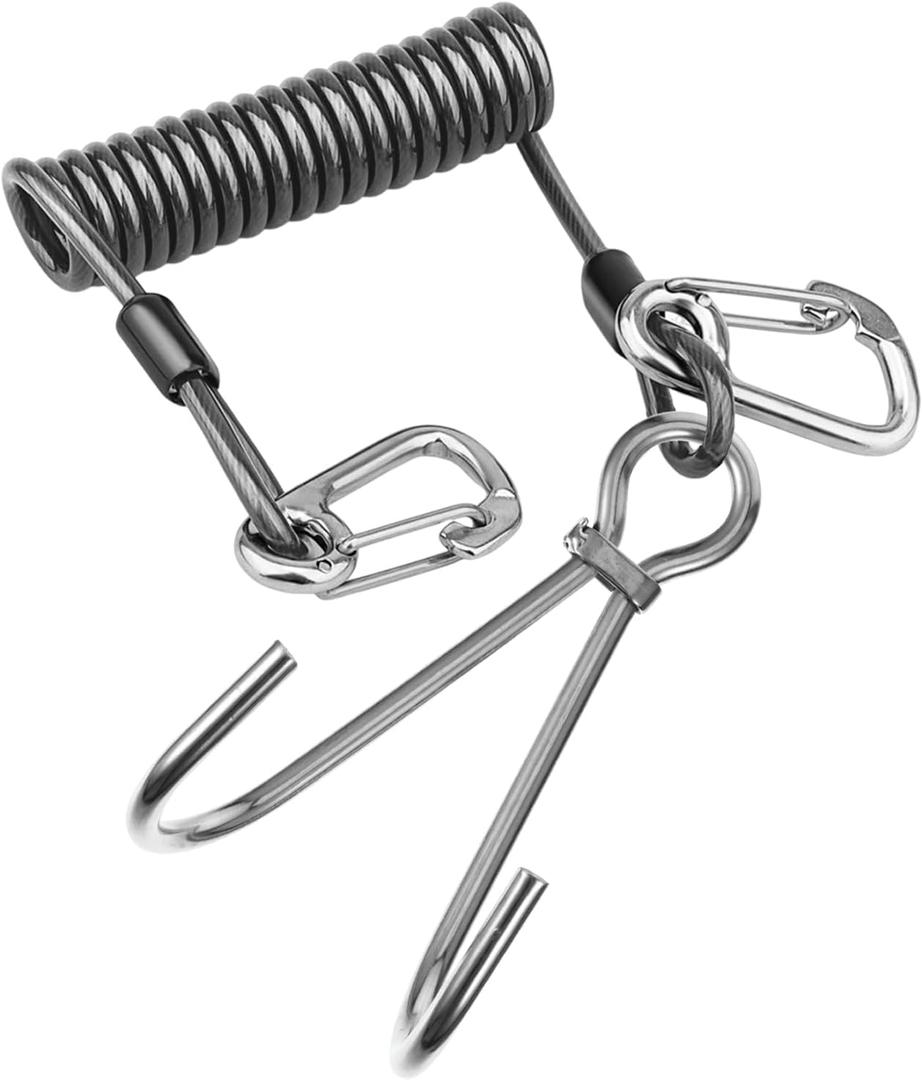 EEBBL Scuba Diving Reef, Scuba Diving Reef Stick, Anti-seawater Corrosion Double Scuba Diving Reef Hooks Scuba Diving, 316 Stainless Steel Reef Cord Hook