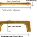 Asidrama 10 Pack 3 Inch(76mm) Antique Brass Cabinet Pulls Vintage Retro Cabinet Handles Cupboard Handles Kitchen Cabinet Hardware for Cupboard Drawer Pulls
