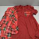 difficort Christmas Pajamas for Women Long Sleeve Pj Set Soft Sleepwear Plaid Pant with Pockets L