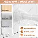 White Spring Tension Curtain Rods 23-46 Inch Adjustable Expandable Spring Loaded Curtain Rods No Drilling Suitable for Small Short Tension Rods 23-34 Inch Doors, Windows, Closet