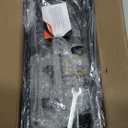 Cable Management, 25'' Cable Management Under Desk No Drill, Metal Cord Organizer with Clamp for Standing Desk, Cable Organizer for Home Office, Black (25'' (1 Pack))