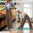 Neer 3 Pack Women's Wide Leg Yoga Pants Comfy Lounge Pants with Pockets Baggy Elastic Waist Joggers Ladies Open Bottom (M)