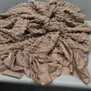 Ottoman Cover for Living Room Ottoman Slipcover Stretch Elastic Stool Furniture Protector with Skirt (Brown-A,33-46)