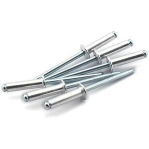 HJ Garden 60pcs 3/16" x 3/4" (6-12) Aluminum Blind Pop Rivet Round Dome Head Open End Decorating Fastener Nails Pop Rivets 4.8x18mm