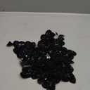 Beaded Appliques Handcrafted Sequin Clothing Accent 3D Lace Beads Flower Patches Sew on Tiny Sparkling Floral Accessory DIY Sequin Craft (Bead Black)