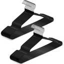 50 Pack 15" Non-Slip Metal Hangers, Wire Rubber Coated Hangers with Round Notches, Heavy Duty Space Saving Hanger for Pants, Strap Dress, Shirt, Camisole Black