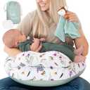 Little Traveler New Inflatable Breastfeeding Pillow & Travel Nursing Pillow for Baby Girl and Boy - Portable Travel Nursing Pillows for Breastfeeding