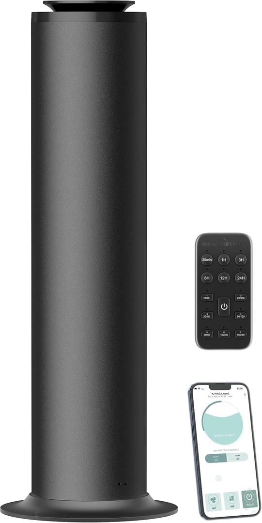 2800 Sq Ft Floor Standing Hotel Collection Diffuser, 600mL Scent Air Machine for Home Waterless Diffuser, Hotel Scent Cold Air Essential Oil Diffuser for Large Room, App & Remote Control (Black)