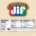Jif Natural Creamy Peanut Butter, 28 oz Jar, 10 Count Case (EXP 01/01/27)