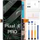 for Google Pixel 6 Pro 5G LCD Screen Replacment,OLED Display for Pixel 6 Pro GLUOG G8VOU Digitizer Touch Screen Full Digitizer Assembly Repair Kits 6.7 inch (Black)