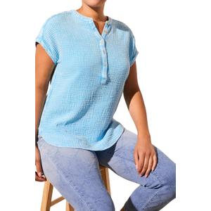 Tribal Womens Short Sleeve Fashion Casual Blouse (M)