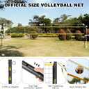 Volleyball Net Outdoor, Professional Volleyball Net for Backyard with Anti-Sag Device Adjustable Height Poles, Portable Volleyball Set with Official Volleyball, Pump, Boundary Line