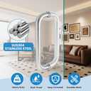 Alise Shower Door Handle,Sliding Shower Glass Door Pull,Tubular Back to Back Handle Bar for Shower Bathroom Doors,10-Inch SUS304 Stainless Steel Shower Hardware Replacement Parts,Brushed Nickel