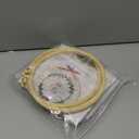 Canlierr 6 Sets Christmas Embroidery Kit with Pattern and Instructions Embroidery Starter Pattern Hoop Colored Threads Needlepoint Kit for Beginners Adults Supplies(Wreath Style)