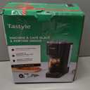 Tastyle Single Serve Coffee Maker, Iced and Hot Coffee Machine for K Cup & Grounds, Compact Design, 40oz Removable Water Reservoir, 6 to 24 Oz Brew Sizes, Fits 7.3" Travel Mug, Black