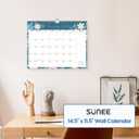 4 x SUNEE 2026 Calendar- 18 Months Wall Calendar Oct. 2025 - Mar. 2027, 14.5"x11.5" Hanging Calendar with Note for Organizing & Planning, 2026 Monthly Calendar with Next Month, Floral