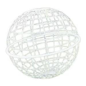 Chicken Balls Cage for Outside,  Chicken Balls Cage Rolling,Chicken Coop Balls, Mobile Poultry Enclosure Round, Removable Safetys Cage, for Chicks Rabbits Birds, White-15.7-1PCs