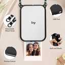 2 x Silicone Case for Canon Ivy 2 Mini Photo Printer with Neck Strap Lanyard, Anti-Scratch Slim Fit Lightweight Protective - Black