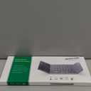 Samsers Foldable Bluetooth Keyboard with Touchpad - Portable Wireless Keyboard with Holder, Rechargeable Full Size Ultra Slim Pocket Folding Keyboards for Android Windows iOS Tablet & Laptop - Black (BT x1)