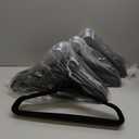 Zober Velvet Hangers 50 Pack - Black for Coats, Pants & Dress Clothes - Non Slip w/ 360 Degree Swivel, Holds up to 10 lbs - Strong Felt Hangers for Clothing
