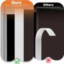 T-Shaped Silicone Door Weather Stripping for Side, 1.37 in x 40 Ft Door Draft Stopper Shower Seal Strip for Door Frame & Windows and Shower Sweep Gaps(White)