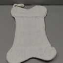 Malier Dog Christmas Stocking, Knit White Christmas Stocking for Dogs, Bone Shape Dog Stocking Christmas Large Pet Stockings Hanging Dog Christmas Stocking for Dogs Cats Pets (White)