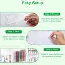 2 x Acrylic Straw Holder for Cabinet Door  9.8" Adjustable 2-Part Straw Organizer & Dispenser, Clear Adhesive Mount Kitchen Organizer for Countertops, Cupboards, and Coffee Bar Storage