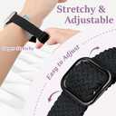 Slim Braided Bands for Apple Watch Band 40mm 41mm 42mm 38mm 46mm 44mm 45mm 49mm Women,Stretchy Solo Loop Nylon Elastic Thin Narrow Skinny Strap for iWatch Ultra 3/SE 3 Series 11 10 9 8 7 6 5 4 3 2 33