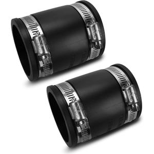 Flexible PVC Pipe Coupling with Rubber Hose Clamps for Flex Coupling 2 Inch Nominal Pipe Drain Repair,Dust Hose,Plumbing Connection,Cast Iron,Plastic Pipe UpgradePVC Condensate plumbing rubbercoupling