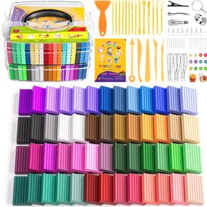 ARTpar 52 Colors Polymer Clay kitModeling Clay with Sculpting Tools for Starter,Oven Bake DIY Model Clay,Non-Toxic, Non-Sticky,Gift for Kids Adults