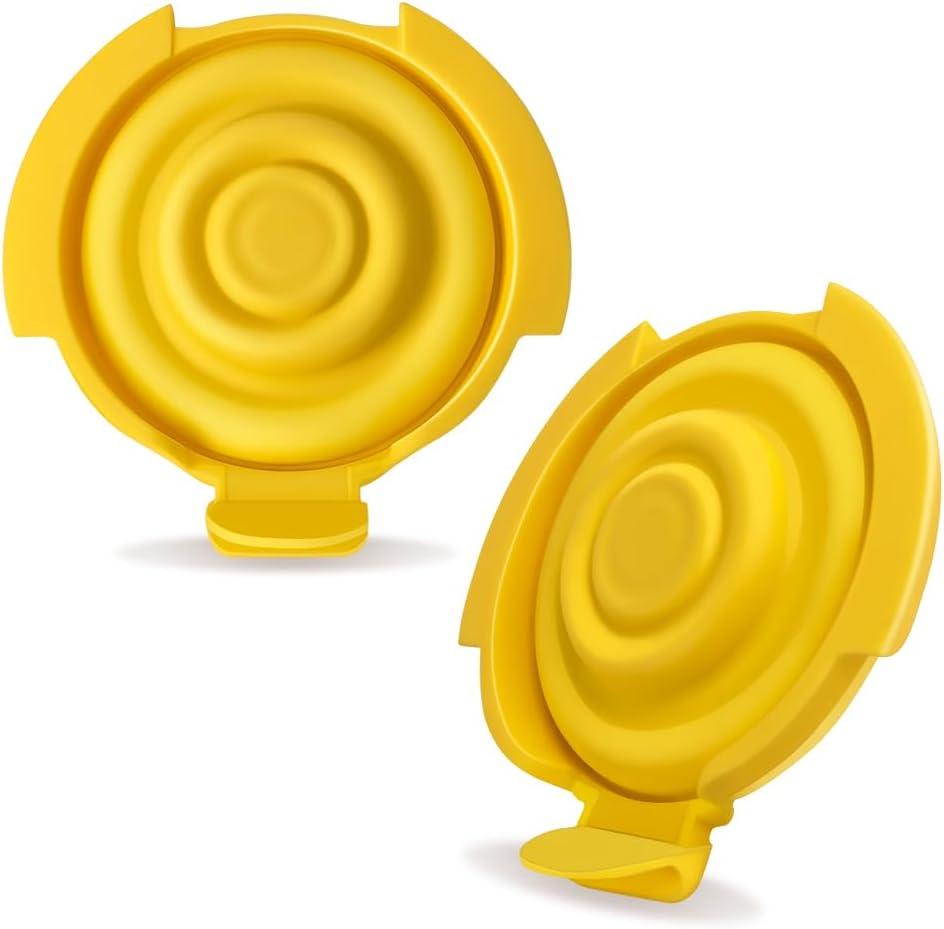 PumpMom-us Membranes Compatible with Medela Pump Parts, Silicone Diaphragm for PersonalFit Flex connectors Replacement Membranes, Pump in Style MaxFlow, Swing Maxi and Freestyle Flex Parts, 2-Pack (2)
