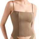SUUKSESS Women Bustier No Boning Corset Tops Fitted Going Out Y2k Cami Tank Tops, Small