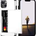 Nvollnoe for iPhone 13 Case with Card Holder Heavy Duty Protective Dual Layer Shockproof Hidden Card Slot Slim Wallet Case for iPhone 13 for Women & Men (White)