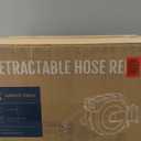 Giraffe Tools Retractable Garden Hose Reel 1/2 Inch x 155 with 5 ft Leader Hose, Heavy Duty, Any Length Lock, Slow Return System, Wall Mounted and 180 Deg Swivel Bracket