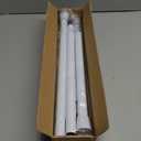 2 Pack White Tension Curtain Rod for Windows 28 to 48 inch, Adjustable Expandable Pressure Spring Curtain Rod No Drilling, 7/8" Curtain Rod for Bedroom Doorway Closet Door