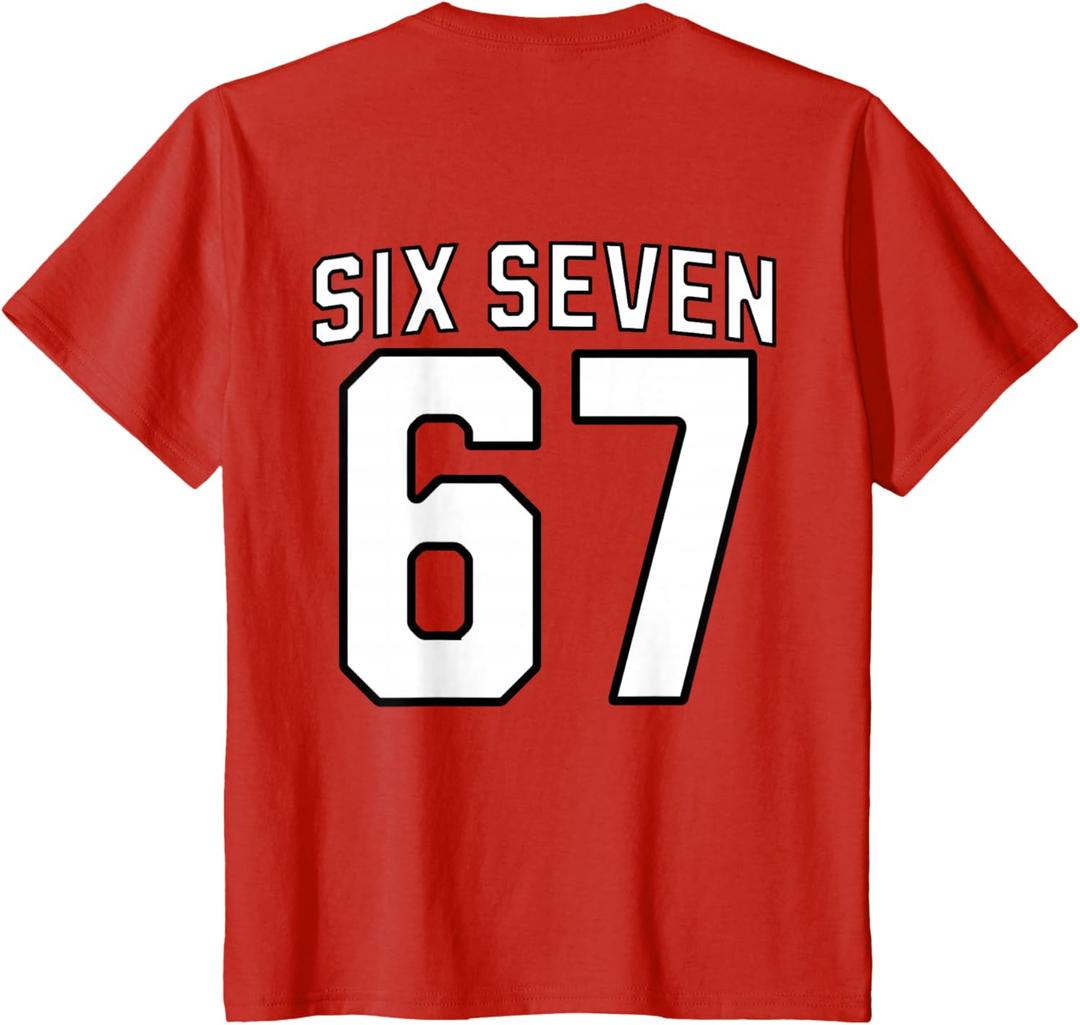 Six Seven Meme 67 Sports Jersey for Boys Girls Kids Teens T-Shirt, Size: S