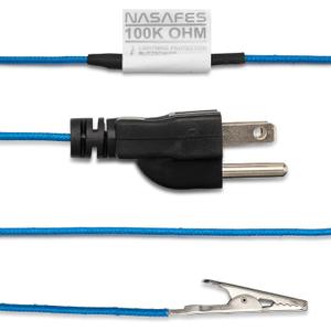 Grounding Cord, Ground Cable, Grounding Wire, Ground Wire, Grounding Strap, Ground Strap, Grounding Cable, Anti Static, Grounding Plug  3-Prong Ground Plug with Alligator Clip  16.4 Ft