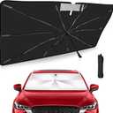2025 Upgrade Windshield Sun Shade Umbrella Custom Fit for Honda CRV CR-V 2023 2024 2025 Foldable UV Protection Car Cover, Emergency Rain Shield & Dashboard Protector - Durable Auto Accessory