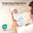KeaBabies 3-Pack Organic Swaddles for Newborns Girls, Boys with Hats - Soft Cotton Baby Sleep Sacks 0-3 Months, Breathable Baby Hats and Swaddles 0-3 Months, Newborn Essentials Must Haves (Nordic)