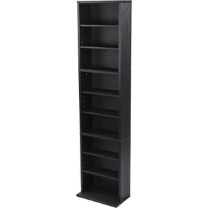 Atlantic Herrin Media Storage Cabinet  Protects & Organizes Prized Music, Movie, Video Games or Memorabilia Collections, PN 74736250 in Ebony